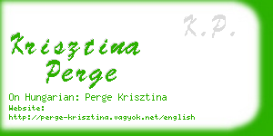 krisztina perge business card